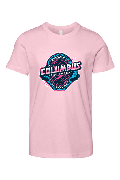 Columbus Flag Sharks Youth Lifestyle T-Shirt Signature Lacrosse