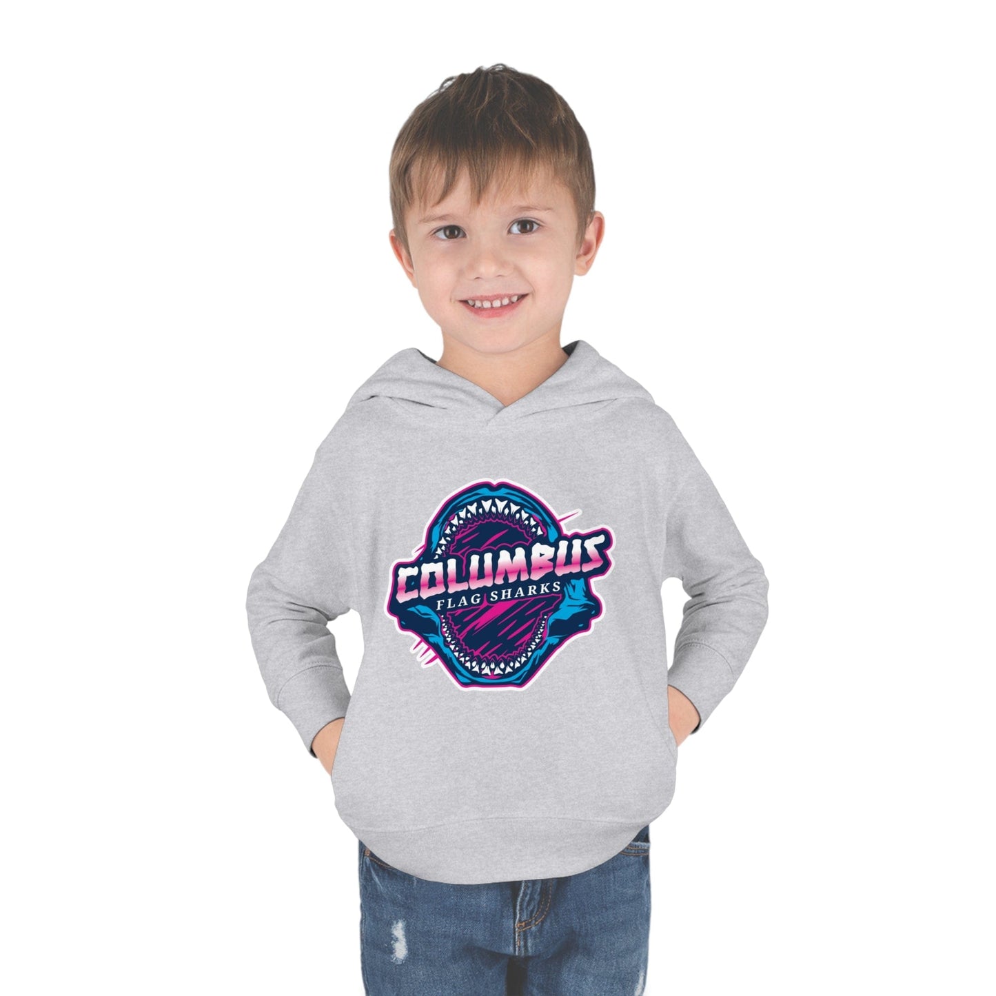 Columbus Flag Sharks Youth Pullover Hoodie Signature Lacrosse