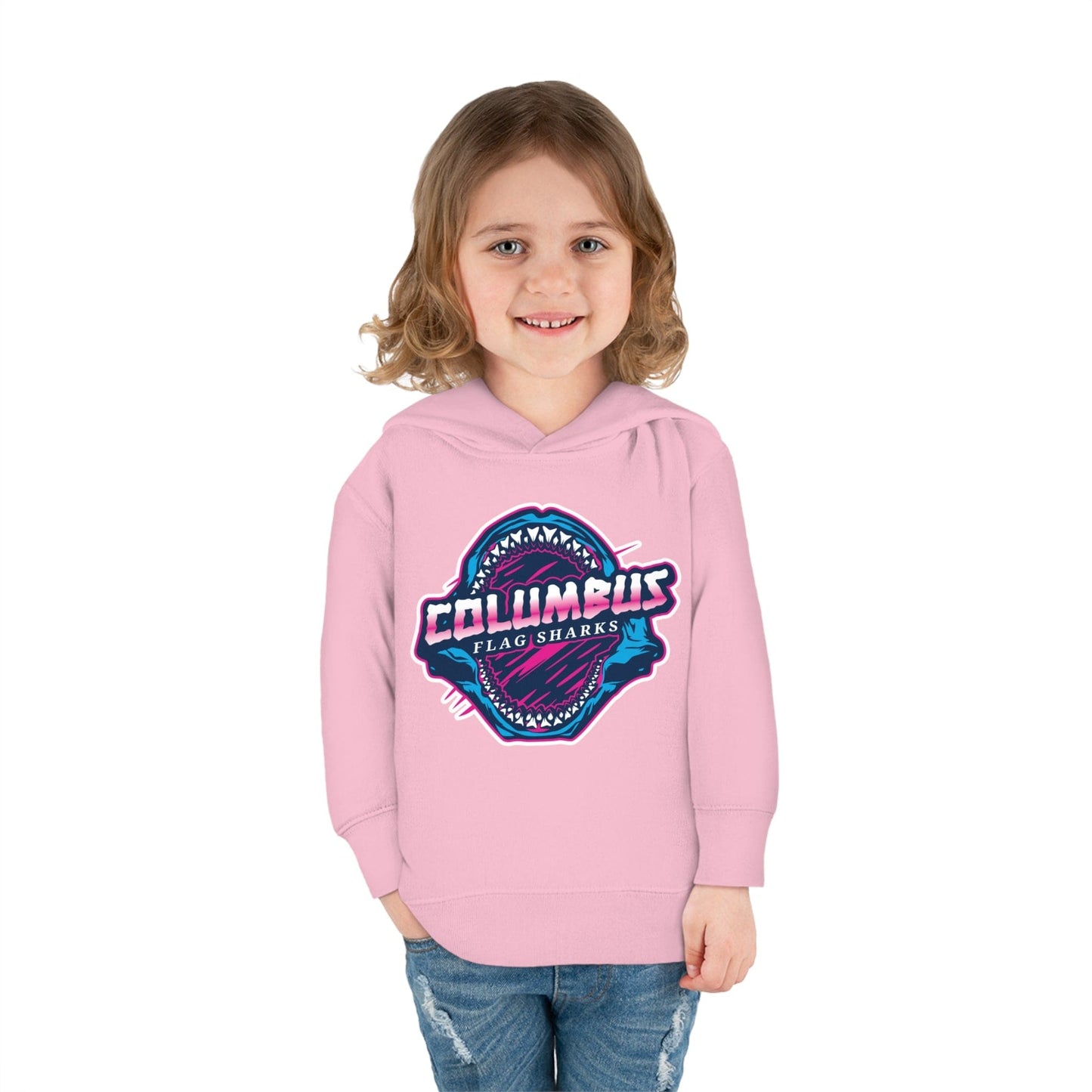 Columbus Flag Sharks Youth Pullover Hoodie Signature Lacrosse