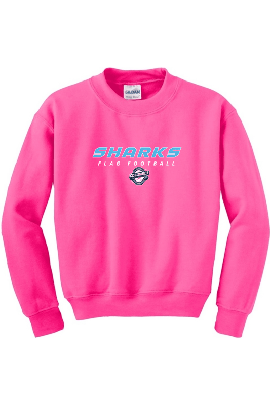 Columbus Flag Sharks Youth Sweatshirt Signature Lacrosse