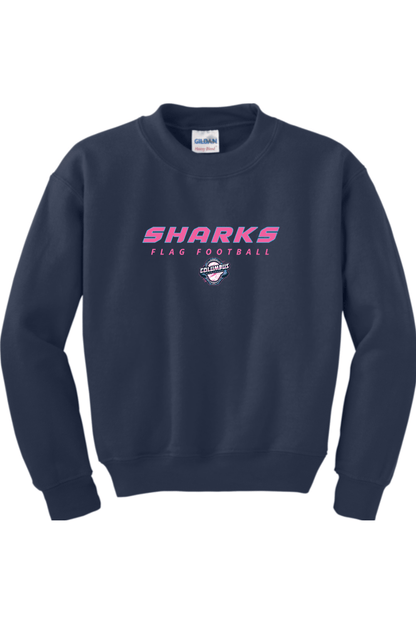 Columbus Flag Sharks Youth Sweatshirt Signature Lacrosse