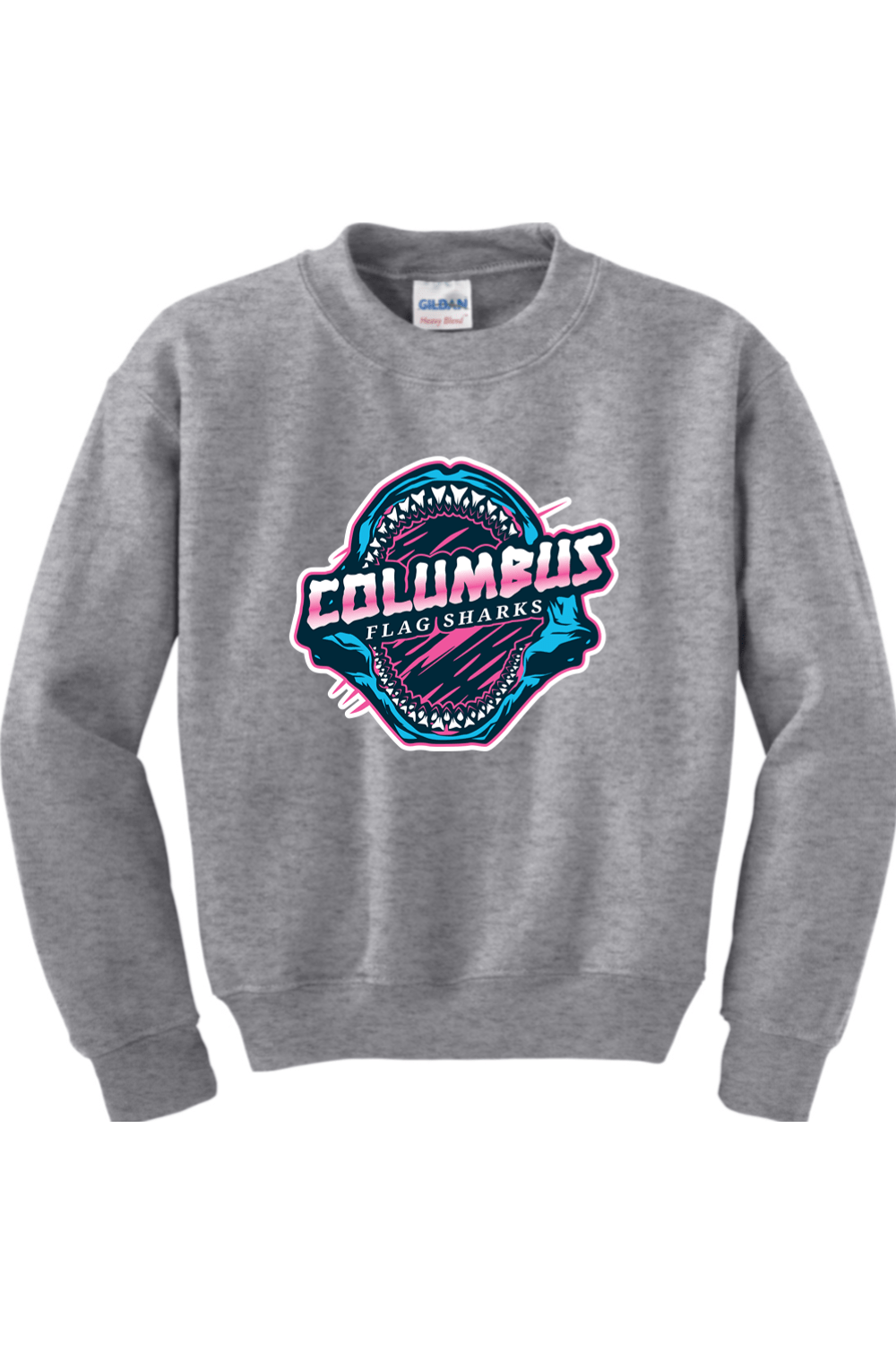 Columbus Flag Sharks Youth Sweatshirt Signature Lacrosse