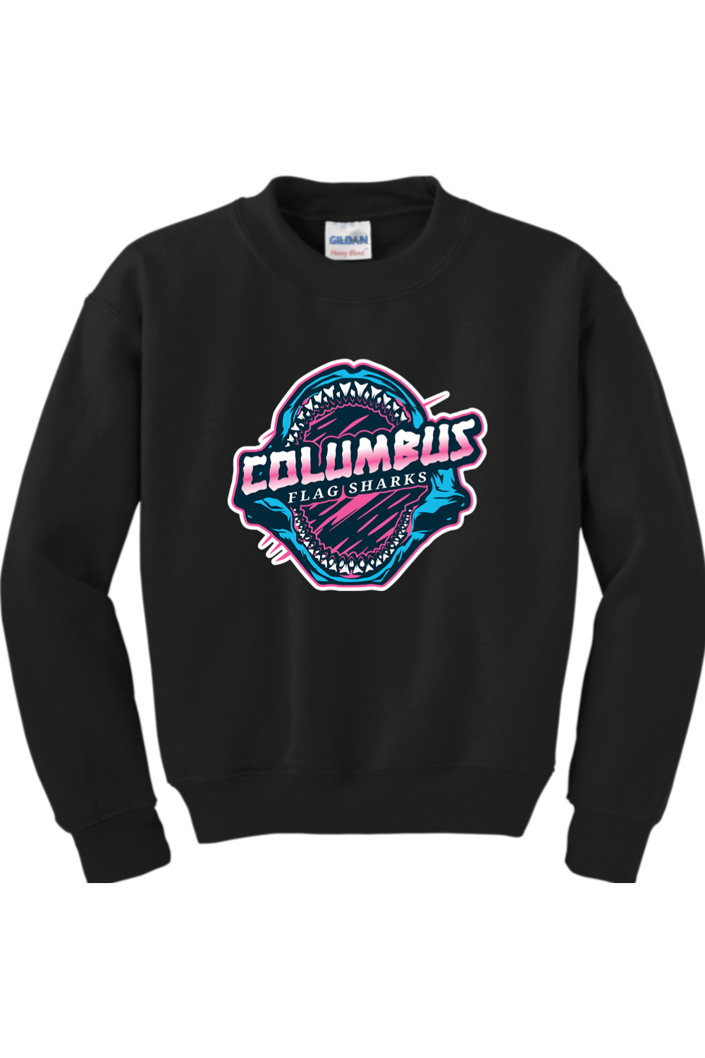 Columbus Flag Sharks Youth Sweatshirt Signature Lacrosse