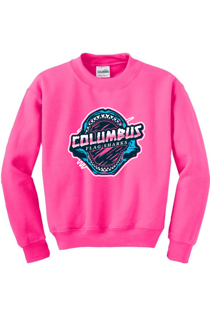 Columbus Flag Sharks Youth Sweatshirt Signature Lacrosse