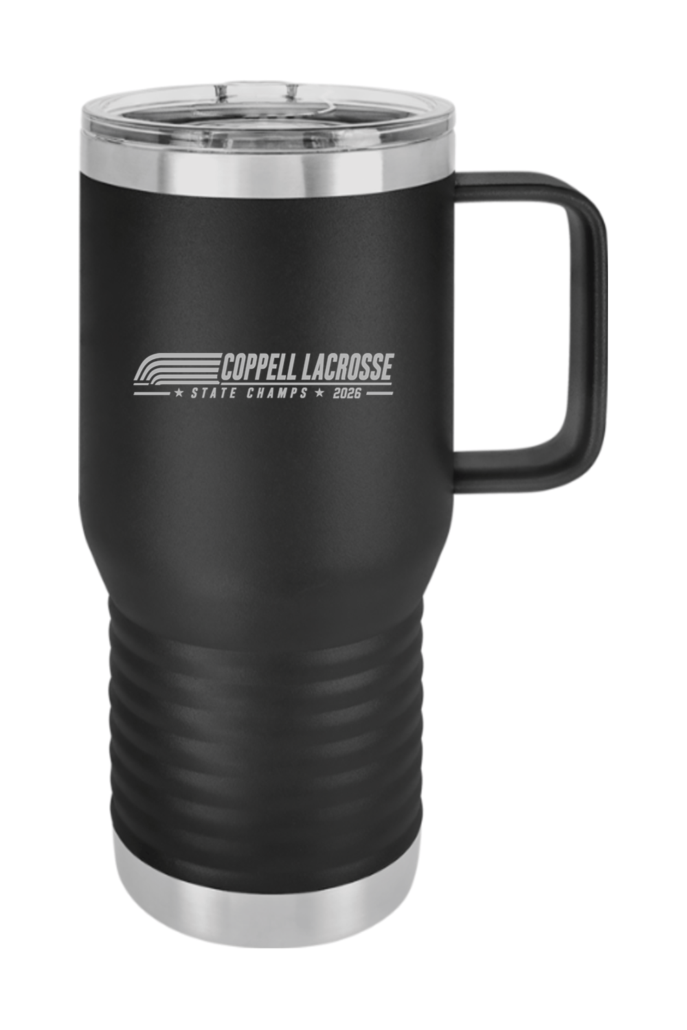 Coppell Lacrosse 20 oz Vacuum Insulated Travel Mug with Slider Lid Signature Lacrosse
