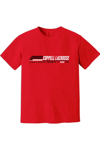 Coppell Lacrosse Comfort Colors Short Sleeve Shirt Signature Lacrosse