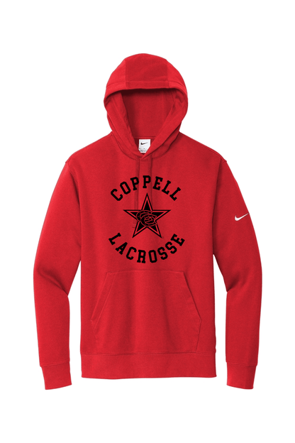 Coppell Lacrosse Nike Club Fleece Sleeve Swoosh Pullover Hoodie Signature Lacrosse