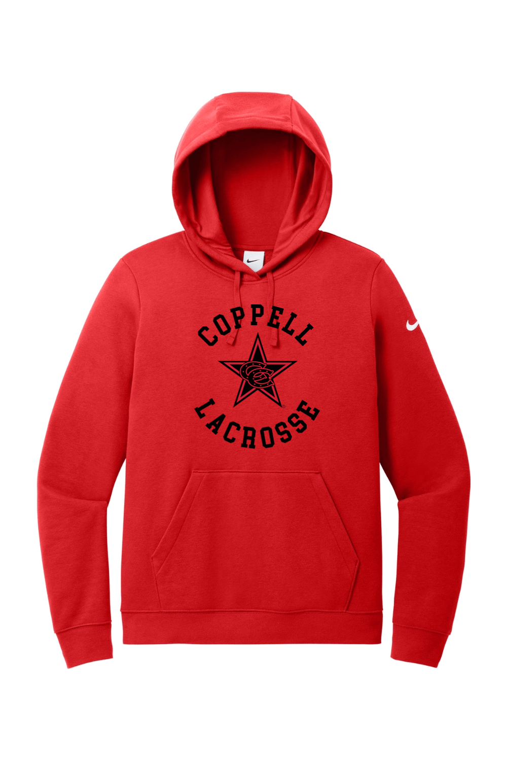 Coppell Lacrosse Nike Women's Club Fleece Sleeve Swoosh Pullover Hoodie Signature Lacrosse