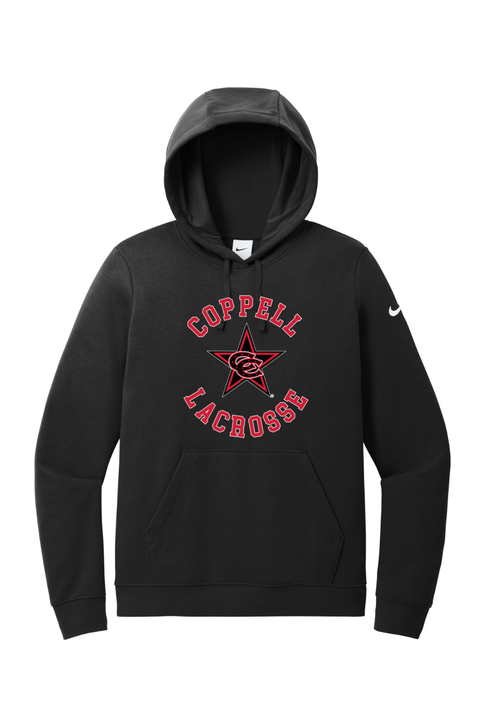 Coppell Lacrosse Nike Women's Club Fleece Sleeve Swoosh Pullover Hoodie Signature Lacrosse