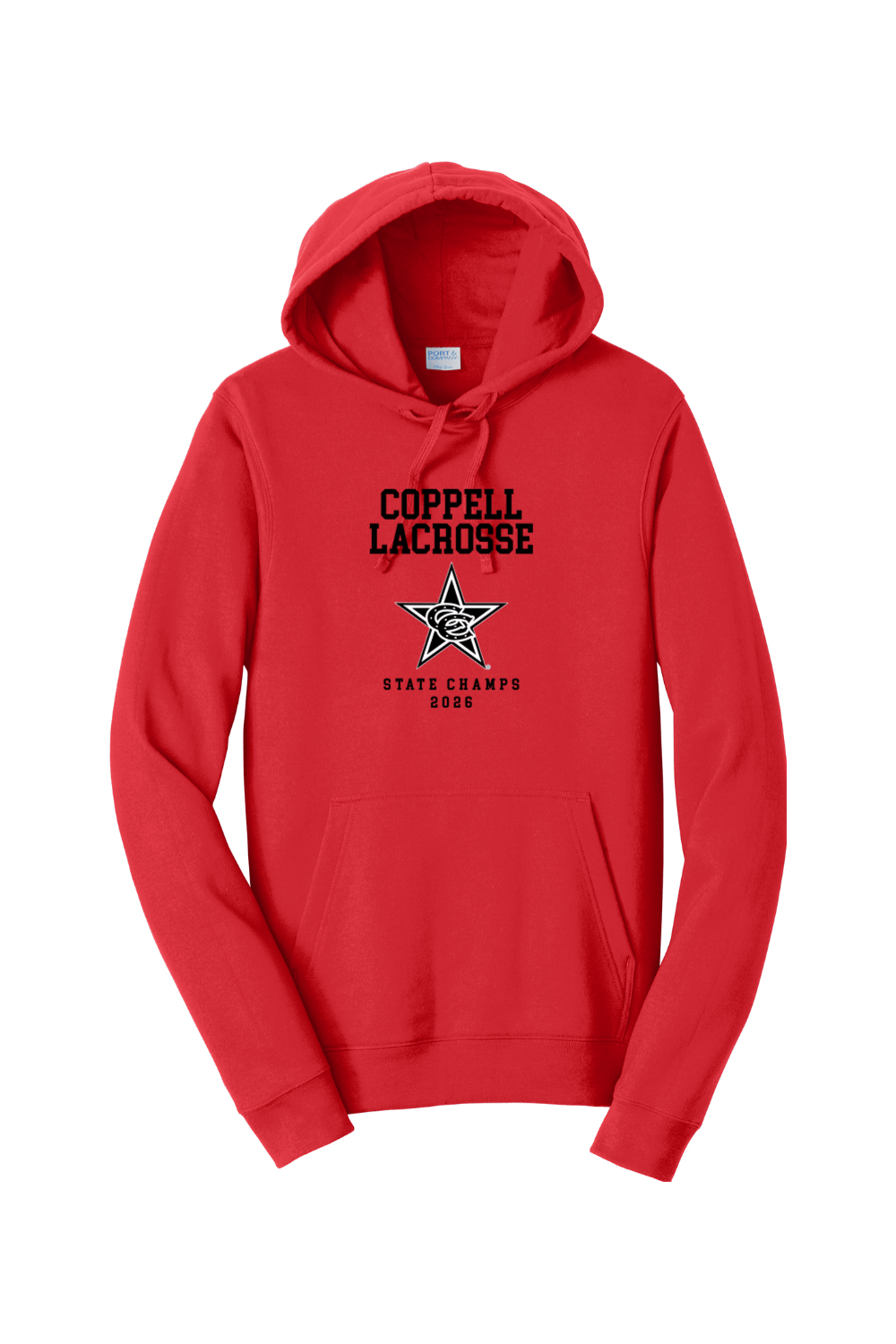 COPPELL LACROSSE Port & Company Fan Favorite Fleece Pullover Hooded Sweatshirt Signature Lacrosse
