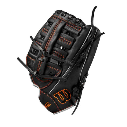 Wilson A700 Black/Silver/Orange 12.50" Baseball Glove WBW101430125