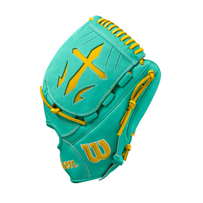 Wilson 2024 Fall A2000 B23 Seafoam/Yellow 12" Baseball Glove WBW10227012