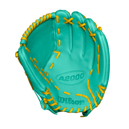 Wilson 2024 Fall A2000 B23 Seafoam/Yellow 12" Baseball Glove WBW10227012