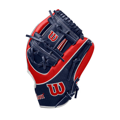 Wilson 2024 Fall A2K 1724SS Red/Navy 11.75" Baseball Glove WBW1026171175