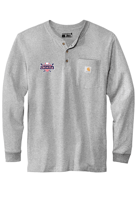 Croatia North Men's Carhartt Long Sleeve Henley T-Shirt Signature Lacrosse