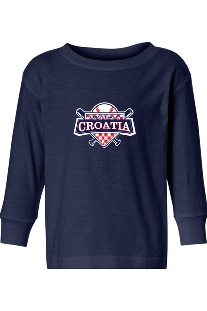 Croatia North Toddler Long Sleeve T-Shirt Signature Lacrosse
