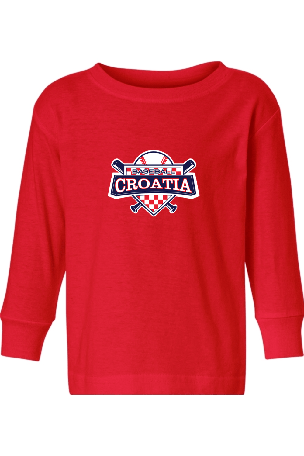 Croatia North Toddler Long Sleeve T-Shirt Signature Lacrosse