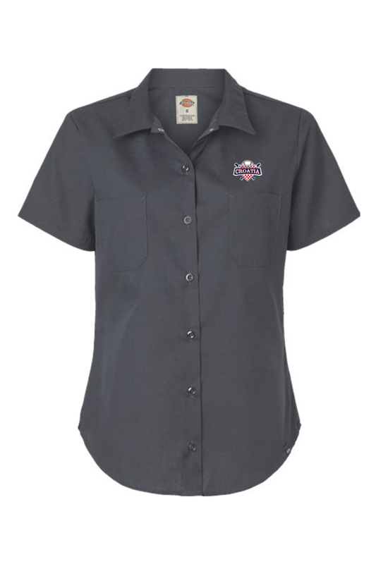 Croatia North Women's Dickies Women's Indurtrial Short Sleeve Work Shirt Signature Lacrosse