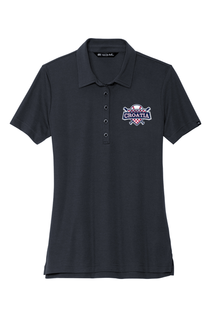 Croatia North Women's Embroidered Travis Mathew Ladies Oceanside Solid Polo Signature Lacrosse