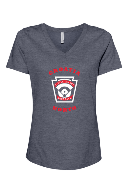 Croatia North Women's Relaxed V-Neck T-Shirt Signature Lacrosse