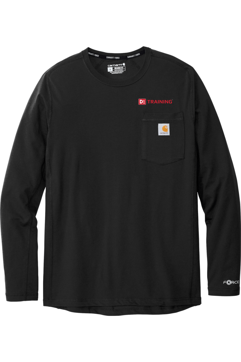 D1 Training Men's Carhartt Force Long Sleeve Pocket T-Shirt Signature Lacrosse