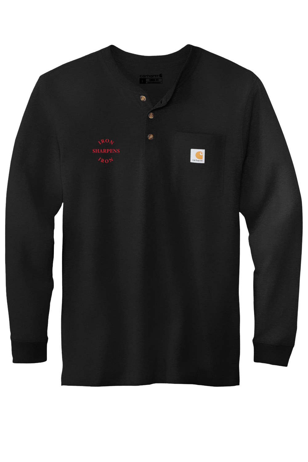 D1 Training Men's Carhartt Long Sleeve Henley T-Shirt Signature Lacrosse
