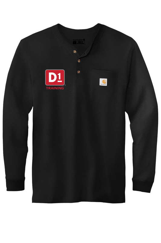 D1 Training Men's Carhartt Long Sleeve Henley T-Shirt Signature Lacrosse
