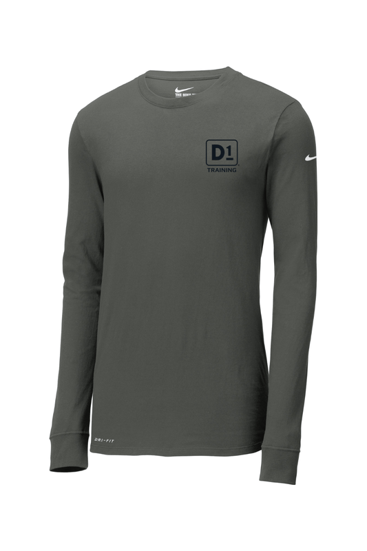 D1 Training Nike Dri-FIT Cotton/Poly Long Sleeve Tee Signature Lacrosse