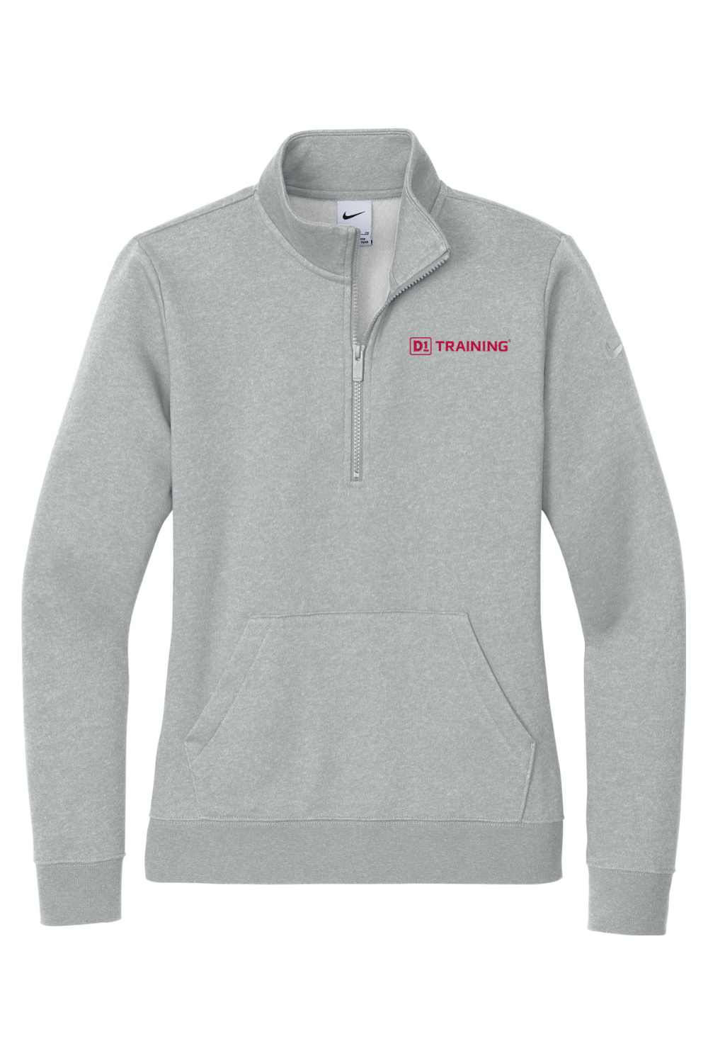 D1 Training Nike Ladies Club Fleece Sleeve Swoosh 1/2-Zip Signature Lacrosse