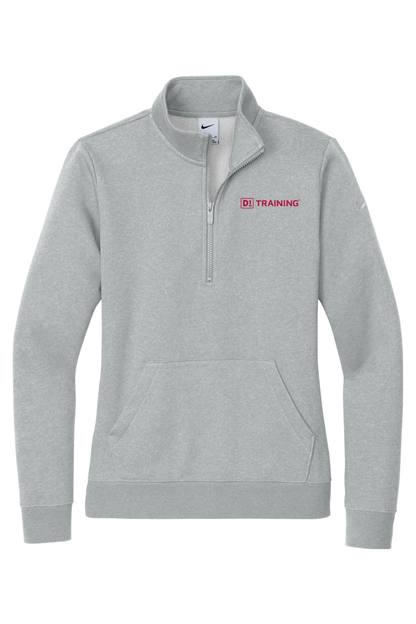 D1 Training Nike Ladies Club Fleece Sleeve Swoosh 1/2-Zip Signature Lacrosse