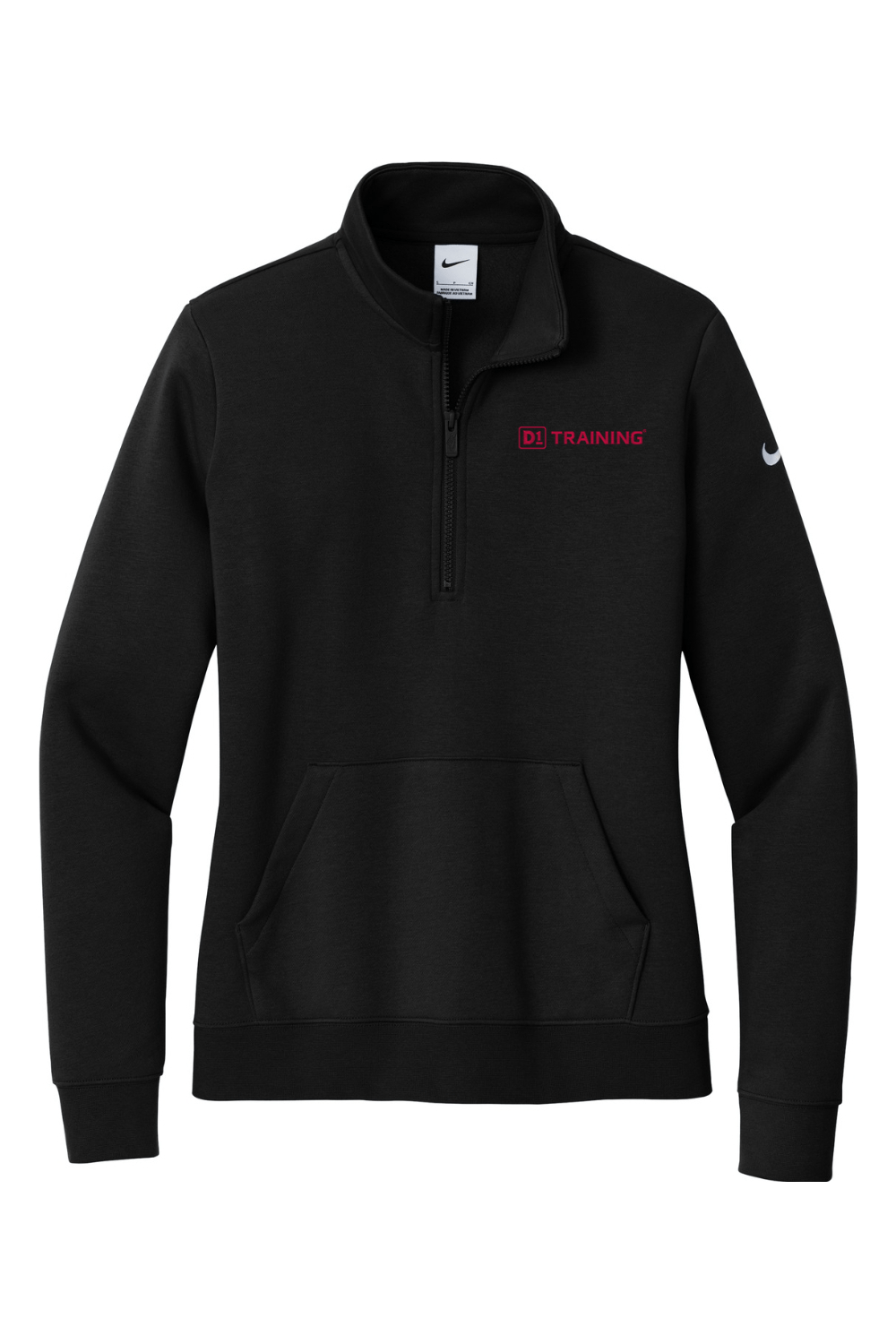 D1 Training Nike Ladies Club Fleece Sleeve Swoosh 1/2-Zip Signature Lacrosse