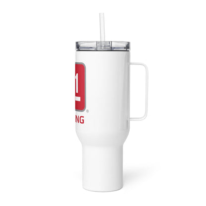 D1 Training Travel Mug with a Handle Signature Lacrosse