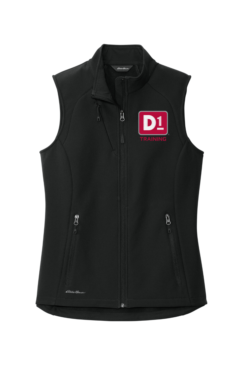 D1 Training Women's Embroidered Eddie Bauer Ladies Stretch Soft Shell Vest Signature Lacrosse