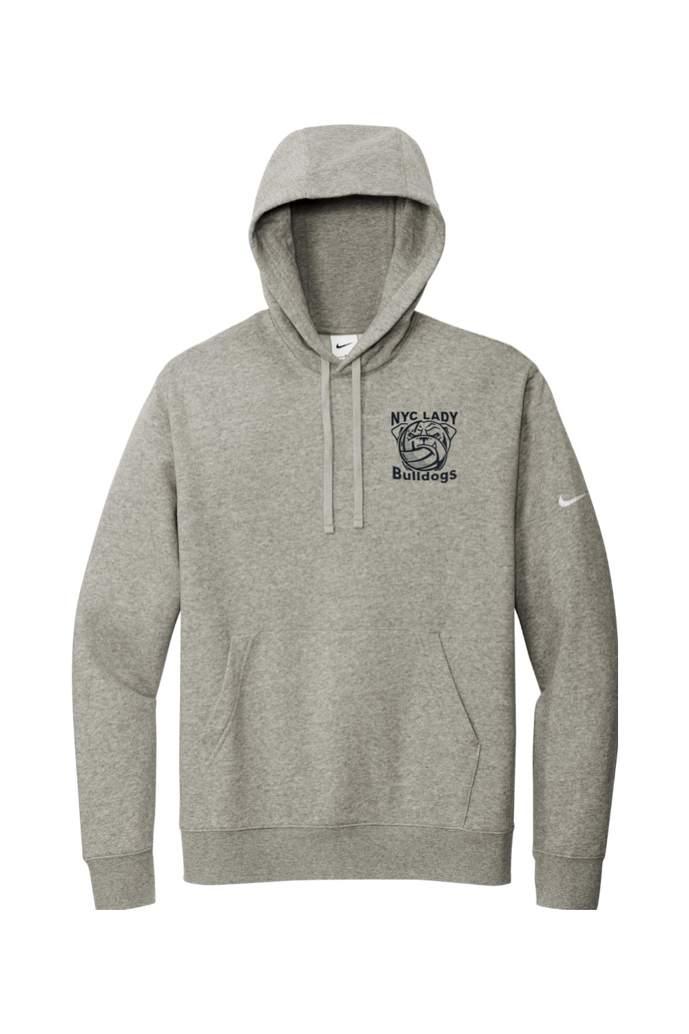 NYCLB Embroidered Nike Club Fleece Sleeve Swoosh Pullover Hoodie