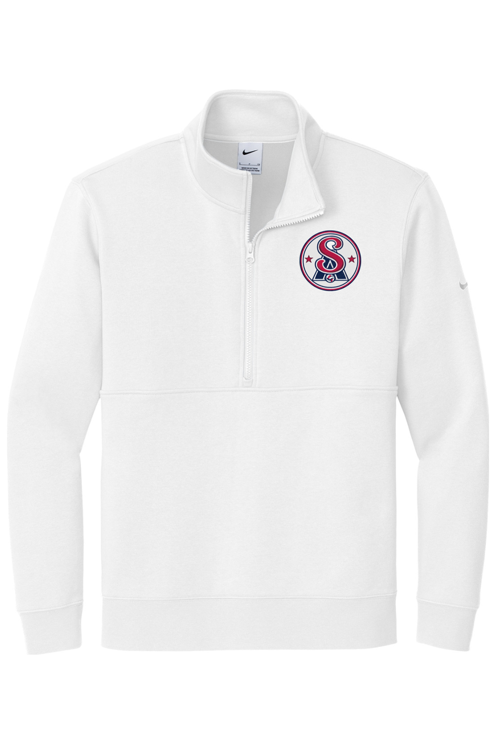 Southern Aces Volleyball Embroidered Nike Club Fleece Sleeve Swoosh 1/2-Zip