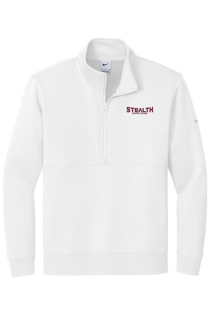 Stealth Fastpitch Embroidered Nike Club Fleece Sleeve Swoosh 1/2-Zip