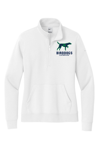HHH Birddogs Embroidered Nike Ladies Club Fleece Sleeve Swoosh 1/2-Zip