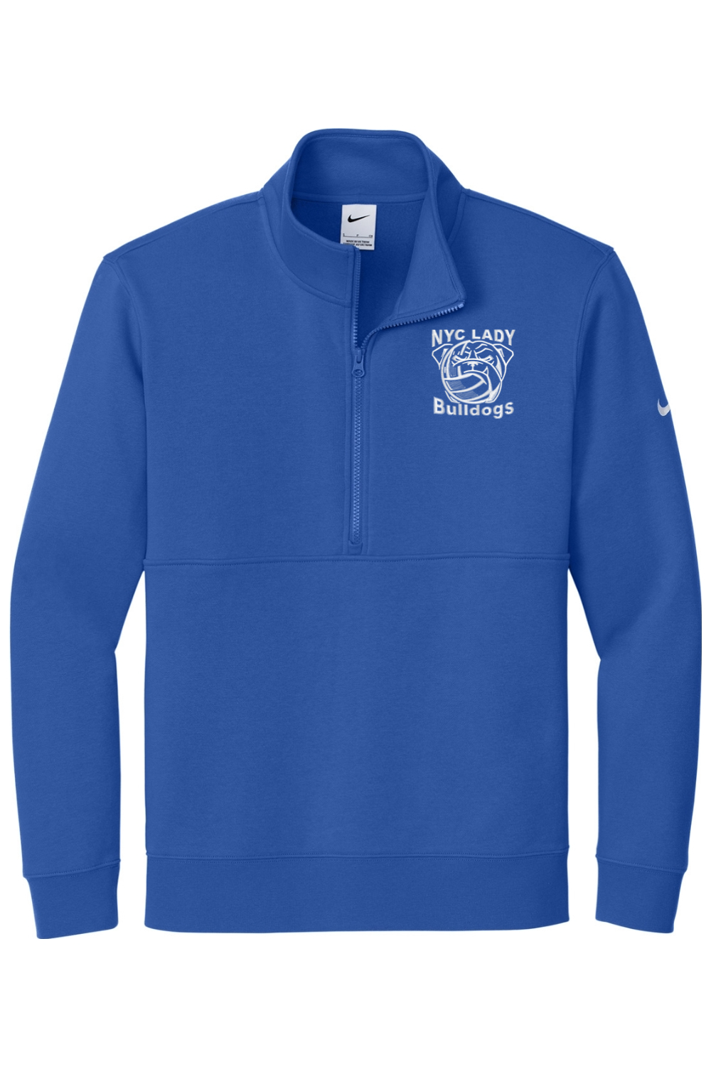 NYCLB Embroidered Nike Club Fleece Sleeve Swoosh 1/2-Zip