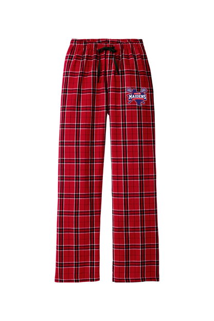 Iron Maidens Lacrosse Adult Women's Flannel Plaid Pants