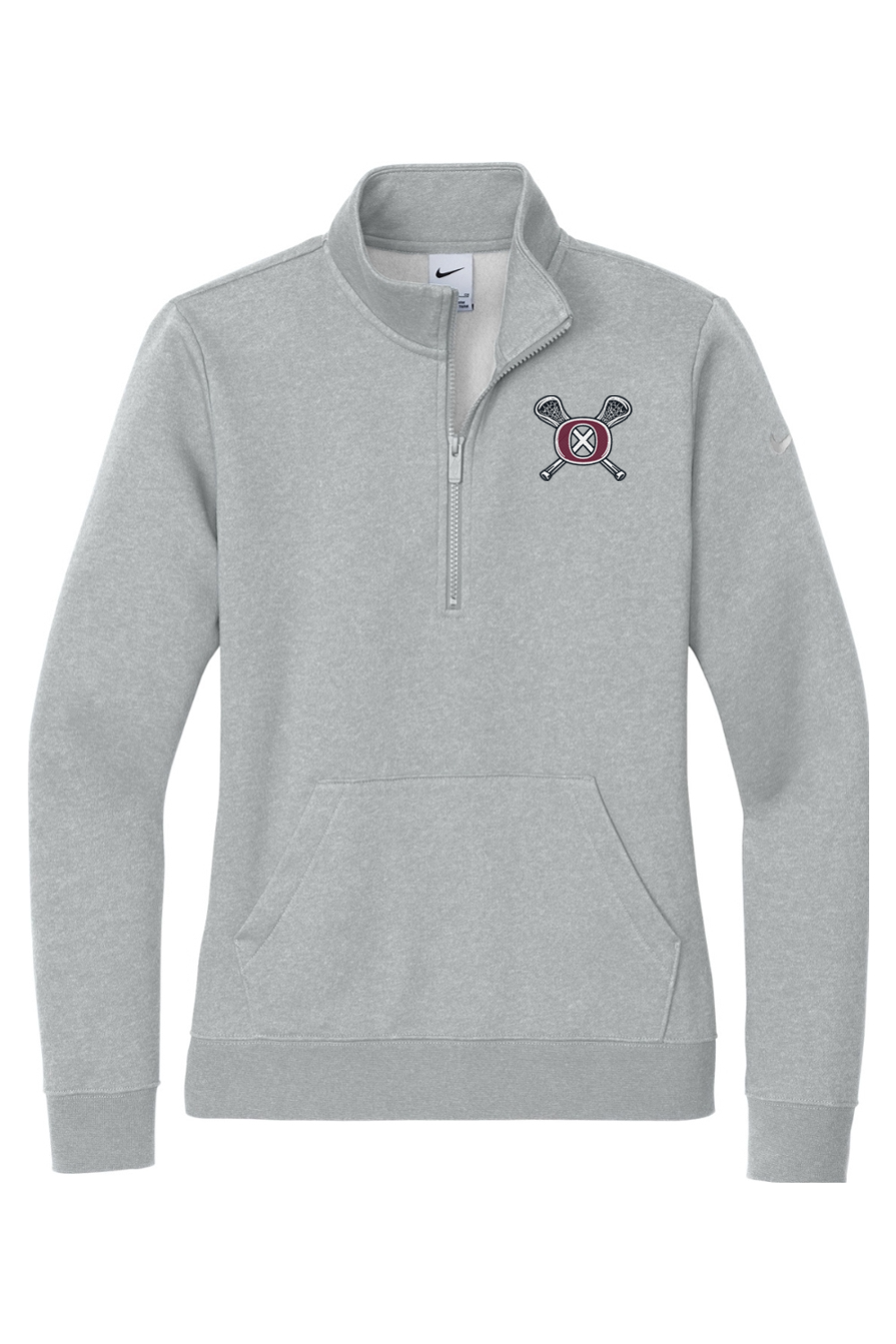 Oxford Youth Lacrosse Nike Ladies Club Fleece Sleeve Swoosh 1/2-Zip