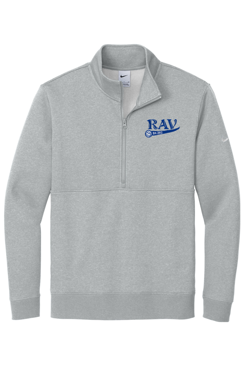 Rome Area Volleyball Embroidered Nike Club Fleece Sleeve Swoosh 1/2-Zip