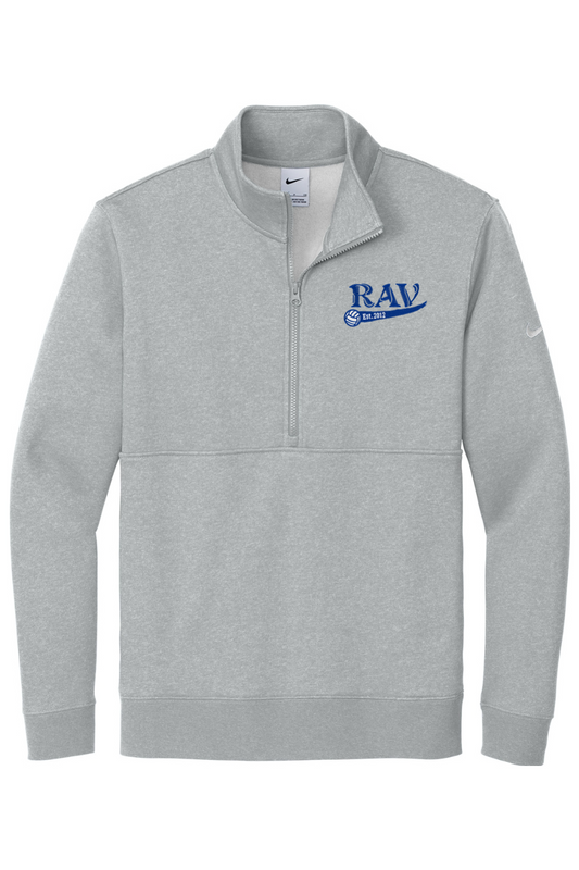 Rome Area Volleyball Embroidered Nike Club Fleece Sleeve Swoosh 1/2-Zip