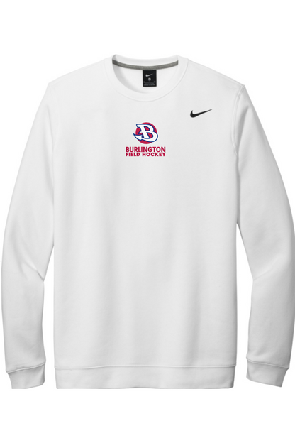 Burlington Field Hockey Embroidered Nike Club Fleece Crew