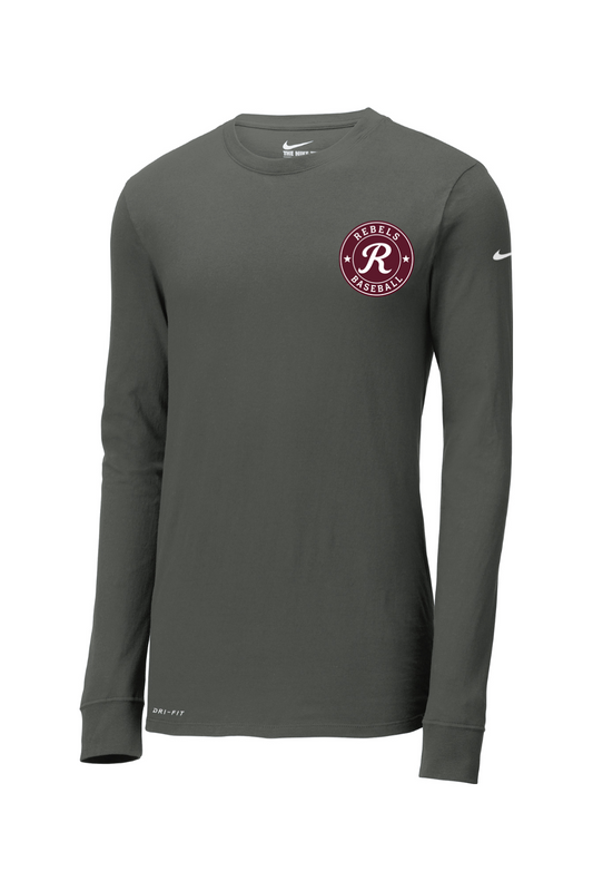 Rebels Travel Baseball Nike Dri-FIT Cotton/Poly Long Sleeve Tee