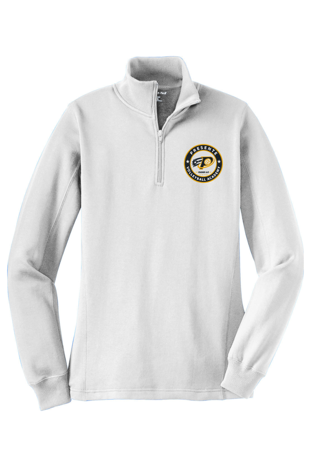 Presente Volleyball Adult Women's Embroidered Quarter-Zip Pullover