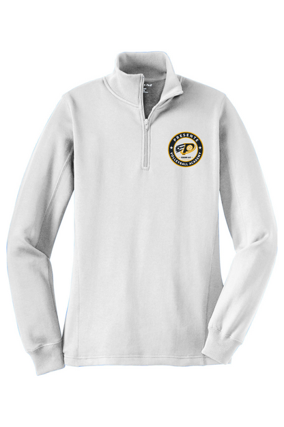 Presente Volleyball Adult Women's Embroidered Quarter-Zip Pullover