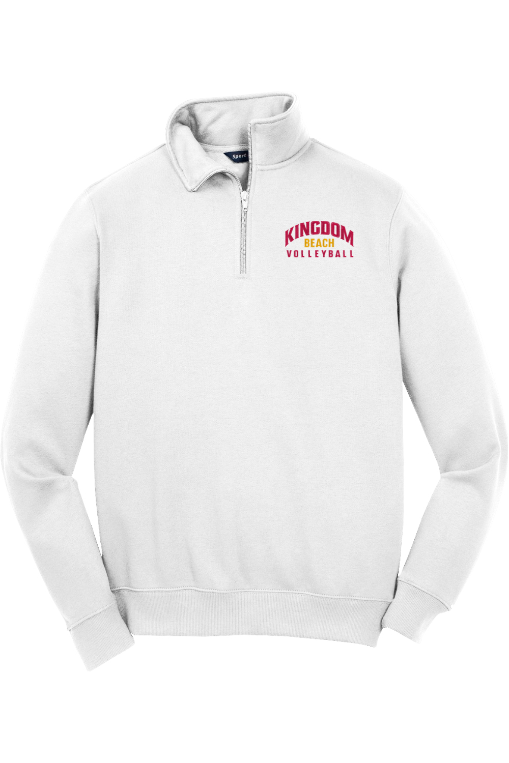 Kingdom Beach Volleyball Adult Embroidered Quarter-Zip Pullover