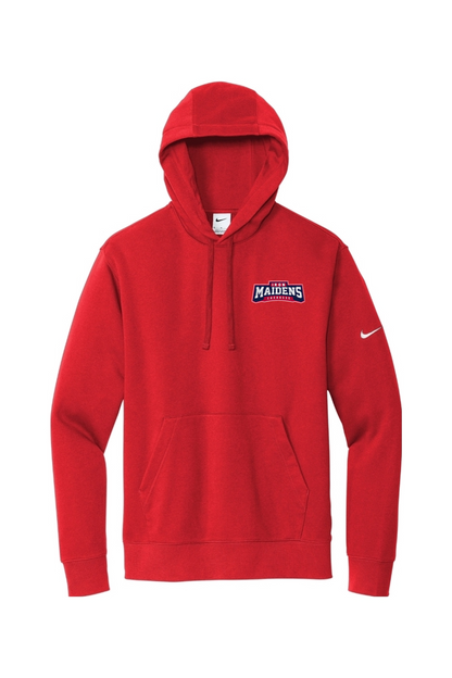 Iron Maidens Lacrosse Embroidered Nike Club Fleece Sleeve Swoosh Pullover Hoodie