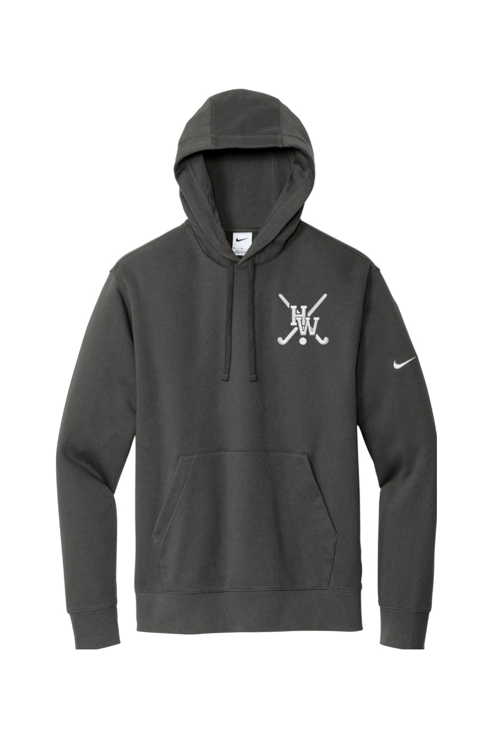 Hamilton-Wenham FH Embroidered Nike Club Fleece Sleeve Swoosh Pullover Hoodie