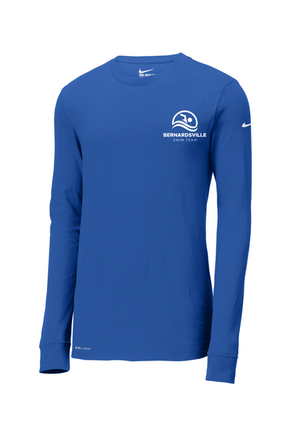 Bernardsville Swimming Nike Dri-FIT Cotton/Poly Long Sleeve Tee